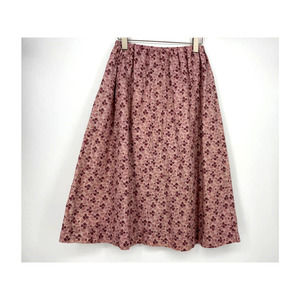 Vintage 70s Floral Aline Midi Cottage Festival Skirt Size Small